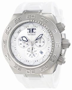 Invicta Subaqua Quartz Chronograph Date White Polyurethane Watch # 1536 (Men Watch)
