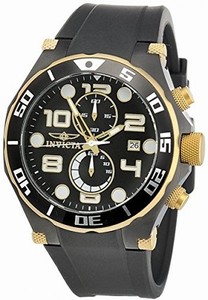 Invicta Japan Quartz CAL VD51 Chronograph Movement Black Watch #15396 (Men Watch)