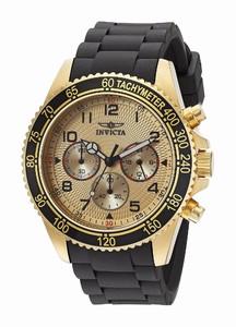 Invicta Speedway Quartz Chronograph Date Black Polyurethane Watch # 15414 (Men Watch)
