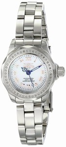 Invicta Mother Of Pearl Dial Stainless Steel Band Watch #15518 (Women Watch)