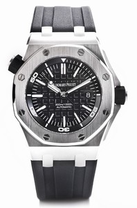 Audemars Piguet Automatic Stainless Steel Black Dial Black Rubber Band Watch #15703ST.OO.A002CA.01 (Men Watch)