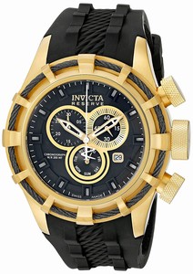 Invicta Bolt Quartz Chronograph Day Date Black Silicone Watch # 15786 (Men Watch)