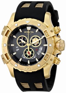 Invicta Specialty Quartz Chronograph Day Date Black Polyurethane Watch # 15857 (Men Watch)