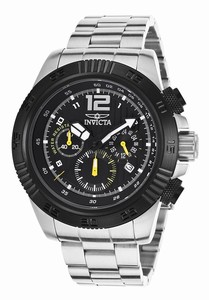 Invicta Speedway Quartz Chronograph Date Black Dial Stainless Steel Watch # 15893 (Men Watch)