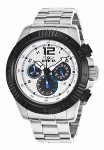 Invicta Speedway Quartz Chronograph Date Silver Dial Stainless Steel Watch # 15894 (Men Watch)