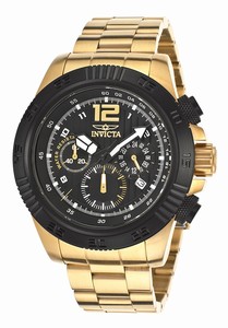 Invicta Speedway Quartz Chronograph Date Gold Tone Stainless Steel Watch # 15896 (Men Watch)