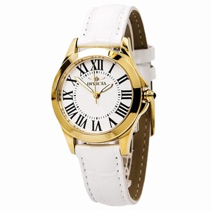 Invicta White Dial Fixed Gold-plated Band Watch #15936 (Women Watch)