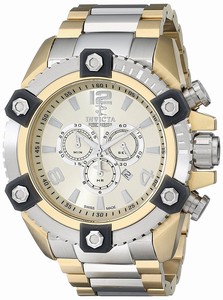 Invicta Champagne Dial Stainless Steel Band Watch #16026 (Men Watch)