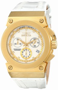 Invicta Akula Quartz Chronograph Date White Leather Watch #16116 (Women Watch)