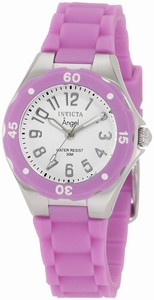 Invicta White Dial Plastic Band Watch #1613 (Women Watch)