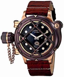 Invicta Russian Diver Mechanical Hand-Wind Brown Leather Watch # 16171 (Men Watch)