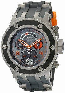 Invicta Subaqua Quartz Chronograph Day Date Grey Silicone Watch # 16255 (Men Watch)