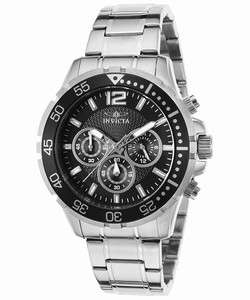 Invicta Black Dial Stainless Steel Band Watch #16287 (Men Watch)