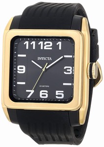 Invicta Blu Quartz Analog Black Rubber Watch # 16499 (Men Watch)