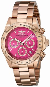Invicta Pink Dial Luminescent Hands Watch #16657 (Women Watch)