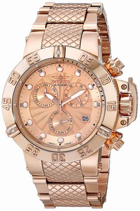 Invicta Rose Gold Dial Stainless Steel Band Watch #16698 (Women Watch)