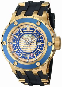 Invicta Quartz Analog Date Black Polyurethane Watch # 16816 (Men Watch)
