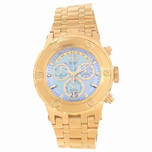 Invicta Blue Mother Of Pearl Quartz Watch #16886 (Men Watch)