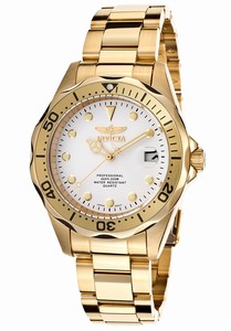 Invicta Pro Diver Quartz Analog Date White Dial Stainless Steel Watch # 17053 (Men Watch)