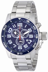 Invicta Corduba Quartz Analog Day Date Blue Dial Stainless Steel Watch # 17098 (Men Watch)