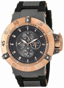 Invicta Subaqua Quartz Chronograph Day Date Polyurethane Watch # 17126 (Men Watch)