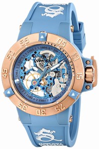 Invicta Blue Skeleton Automatic Watch #17142 (Women Watch)