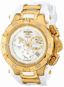 Invicta Mother Of Pearl Dial Silicone Watch #17235 (Women Watch)