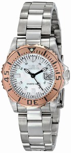 Invicta Mother Of Pearl Dial Stainless Steel Band Watch #17382 (Women Watch)