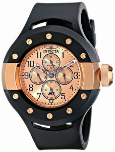 Invicta Rose Gold Dial Rubber Band Watch #17393 (Men Watch)