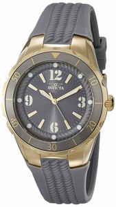 Invicta Angel Quartz Analog Gray Polyurethane Watch # 17483 (Women Watch)