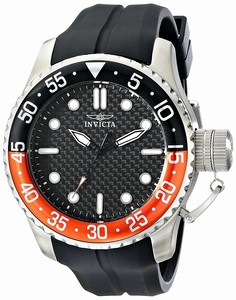 Invicta Pro Diver Quartz Analog Date Black Silicone Watch # 17509 (Men Watch)