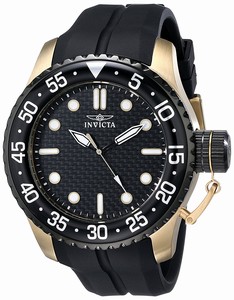 Invicta Black Dial Ion Plated Stainless Steel Watch #17511 (Men Watch)