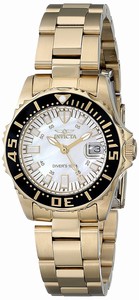 Invicta Mother Of Pearl Dial Ion Plated Stainless Steel Watch #17596 (Women Watch)