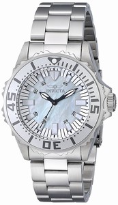 Invicta Mother Of Pearl Dial Stainless Steel Band Watch #17696 (Women Watch)
