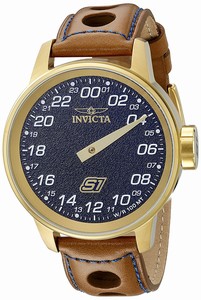 Invicta S1 Rally Quartz Analog Brown Leather Watch # 17709 (Men Watch)