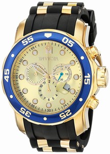 Invicta Gold Dial Ion Plated Stainless Steel Watch #17881 (Men Watch)
