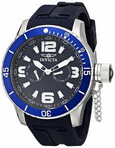 Invicta Blue Dial Blue Polyurethane Watch #1791 (Men Watch)