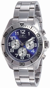 Invicta Blue Dial Luminescent Hands^stopwatch Watch #17937 (Men Watch)