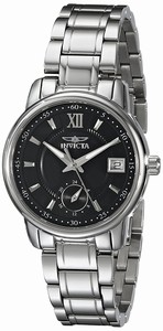 Invicta Black Dial Stainless Steel Band Watch #18008 (Women Watch)