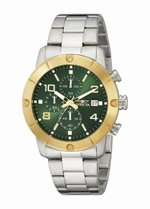 Invicta Green Dial Stainless Steel Band Watch #18045 (Men Watch)