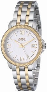 Invicta White Dial Stainless Steel Band Watch #18070 (Women Watch)