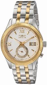 Invicta White Dial Stainless Steel Band Watch #18101 (Men Watch)