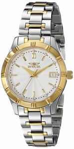 Invicta Silver Dial Stainless Steel Band Watch #18128 (Women Watch)