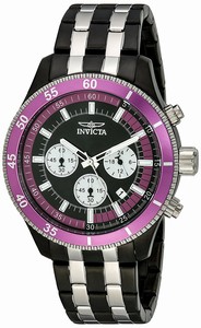 Invicta Black Dial Stainless Steel Band Watch #18187 (Men Watch)