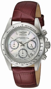 Invicta Speedway Quartz Chronograph Date Leather Watch # 18385 (Women Watch)