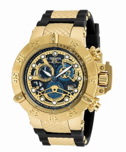 Invicta Subaqua Chronograph Day Date Black Silicone Watch # 18526 (Men Watch)