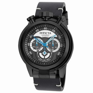 Invicta Grey Dial Fixed Black Ion-plated Band Watch #18771 (Men Watch)