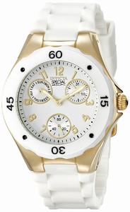 Invicta Angel Quartz Analog Day Date White Silicone Watch # 18796 (Women Watch)