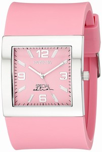 Invicta Angel Quartz Analog Light Pink Rubber Watch # 18806 (Women Watch)