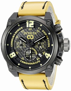 Invicta Corduba Quartz Chronograph Date Yellow Leather Watch # 18934 (Men Watch)